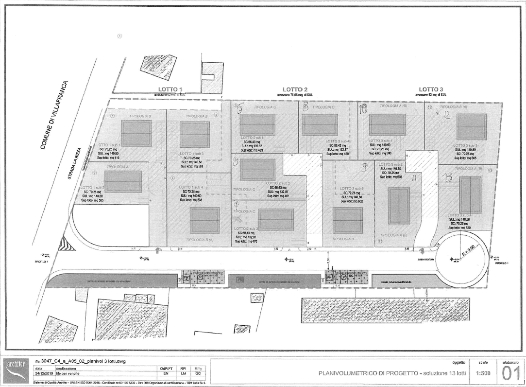 LA RIZZA DI VERONA - LOTTO EDIFICABILE IN STRADONE LA RIZZA